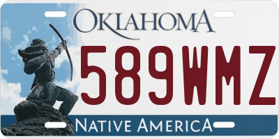 OK license plate 589WMZ