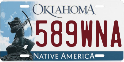 OK license plate 589WNA