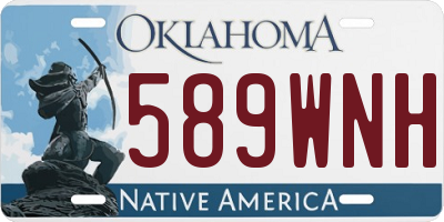 OK license plate 589WNH