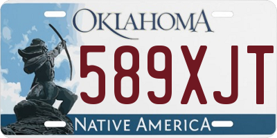 OK license plate 589XJT