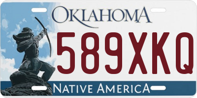 OK license plate 589XKQ