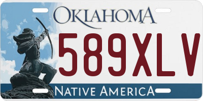 OK license plate 589XLV