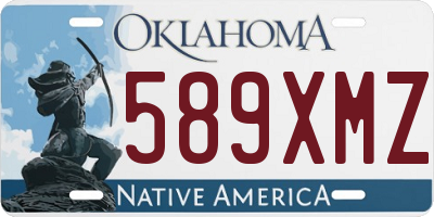 OK license plate 589XMZ