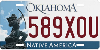 OK license plate 589XOU