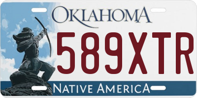 OK license plate 589XTR