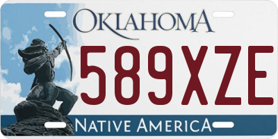 OK license plate 589XZE