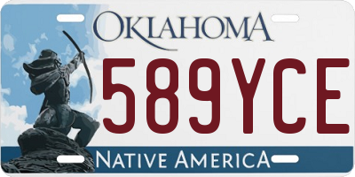 OK license plate 589YCE