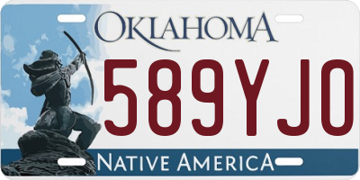 OK license plate 589YJO