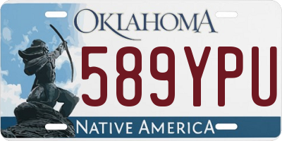 OK license plate 589YPU