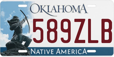 OK license plate 589ZLB