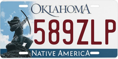 OK license plate 589ZLP