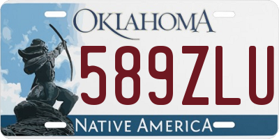 OK license plate 589ZLU