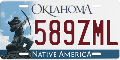 OK license plate 589ZML