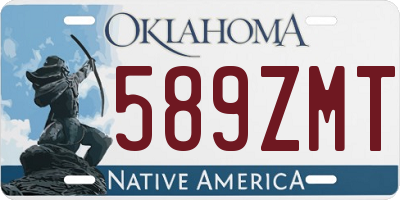 OK license plate 589ZMT