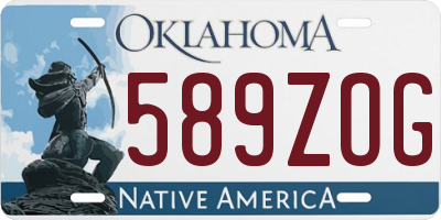 OK license plate 589ZOG