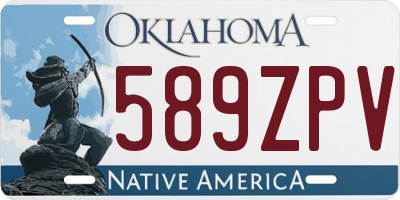 OK license plate 589ZPV