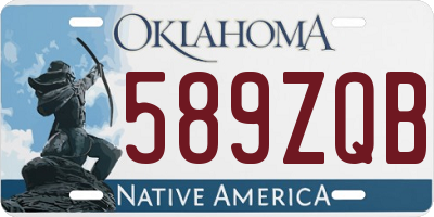 OK license plate 589ZQB