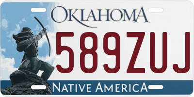 OK license plate 589ZUJ