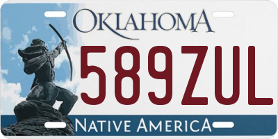 OK license plate 589ZUL