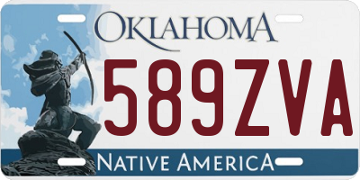 OK license plate 589ZVA
