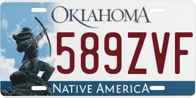 OK license plate 589ZVF