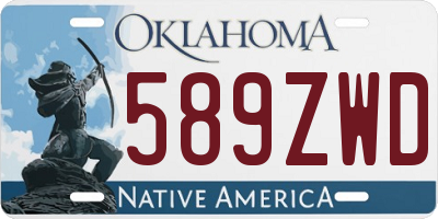 OK license plate 589ZWD