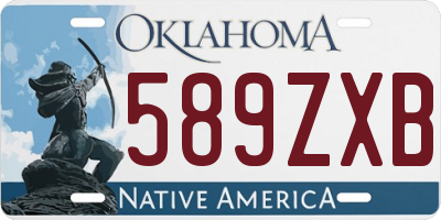 OK license plate 589ZXB
