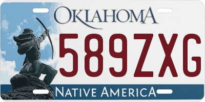 OK license plate 589ZXG