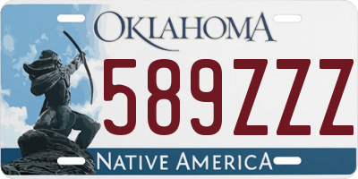 OK license plate 589ZZZ