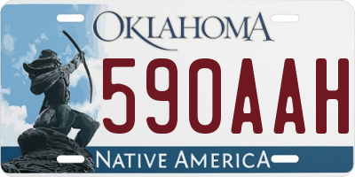 OK license plate 590AAH