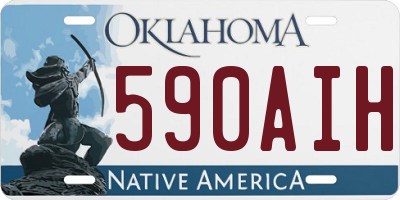 OK license plate 590AIH
