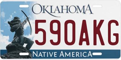 OK license plate 590AKG