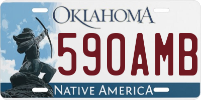 OK license plate 590AMB