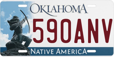 OK license plate 590ANV
