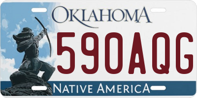 OK license plate 590AQG