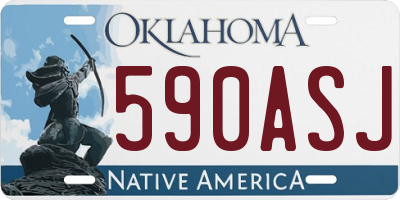 OK license plate 590ASJ