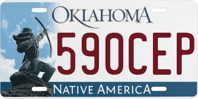 OK license plate 590CEP
