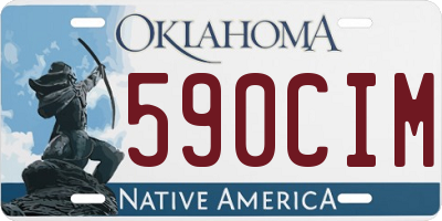 OK license plate 590CIM