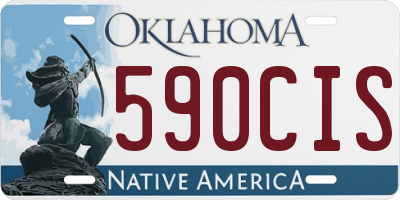 OK license plate 590CIS