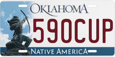 OK license plate 590CUP