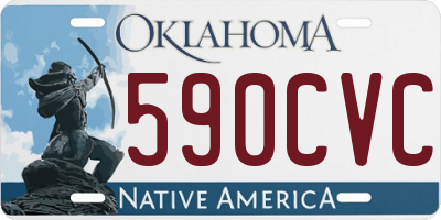 OK license plate 590CVC