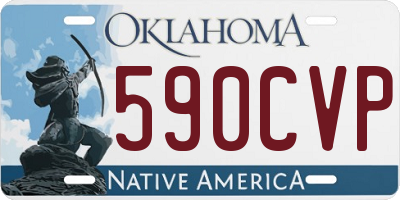 OK license plate 590CVP
