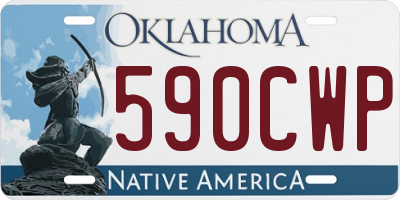 OK license plate 590CWP