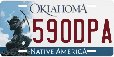 OK license plate 590DPA