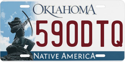 OK license plate 590DTQ