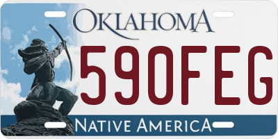 OK license plate 590FEG