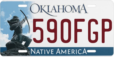 OK license plate 590FGP