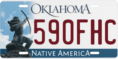 OK license plate 590FHC