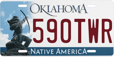 OK license plate 590TWR