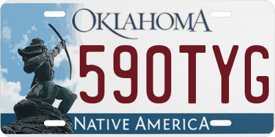 OK license plate 590TYG